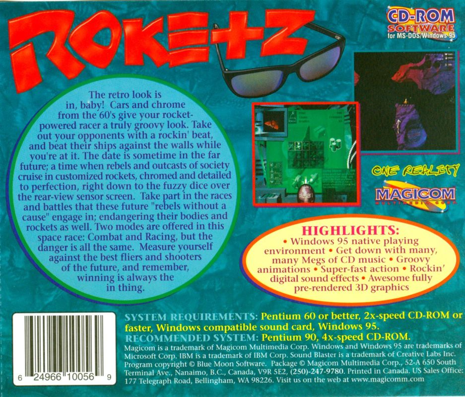 Back Cover for Roketz (DOS)