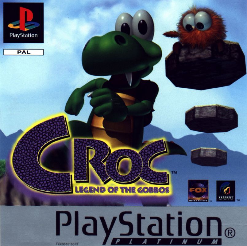 Front Cover for Croc: Legend of the Gobbos (PlayStation) (Platinum release)