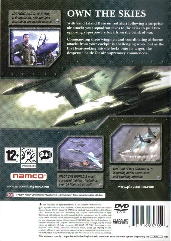 Ace Combat 5: The Unsung War Cover Or Packaging Material - Mobygames