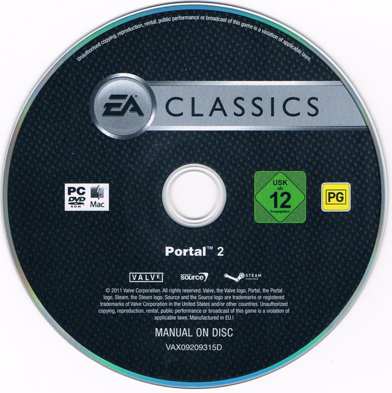 Media for Portal 2 (Macintosh and Windows) (EA Classics release)