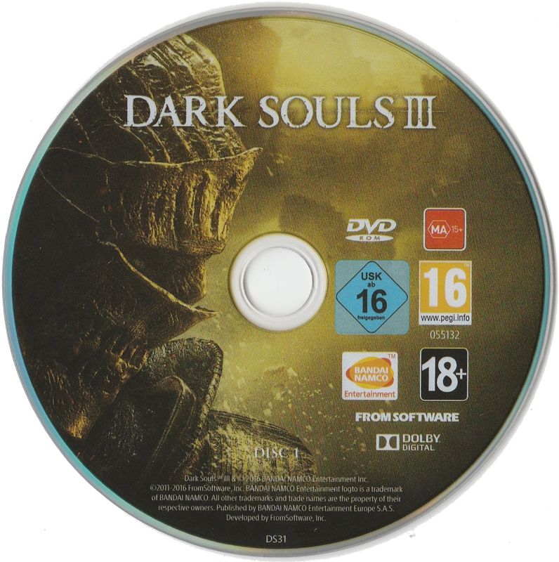 Media for Dark Souls III (Collector's Edition) (Windows): Disc 1