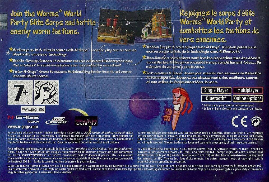 Back Cover for Worms World Party (N-Gage)