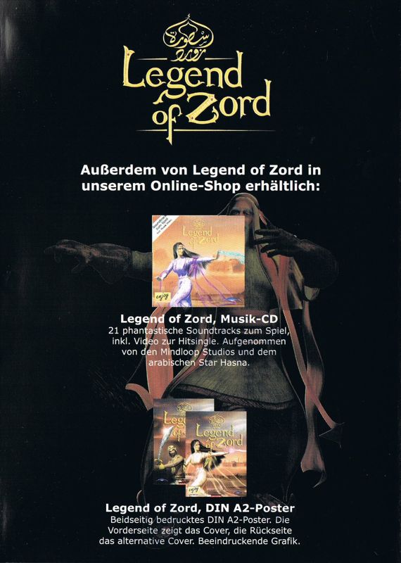 Inside Cover for Legend of Zord (Windows): Inside left