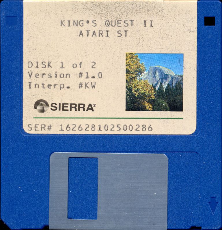 Media for King's Quest II: Romancing the Throne (Atari ST) (Gold Box Re-Release): Disk 1 of 2