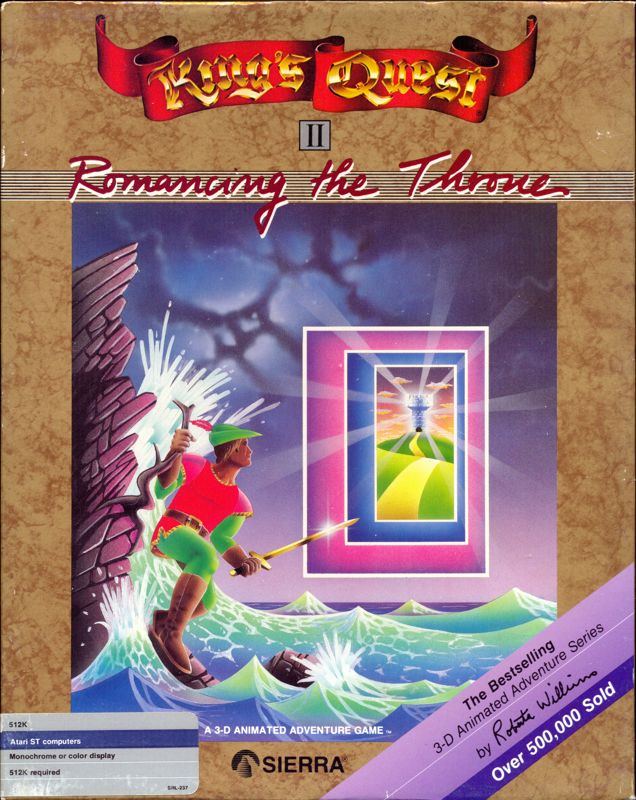 Front Cover for King's Quest II: Romancing the Throne (Atari ST) (Gold Box Re-Release)