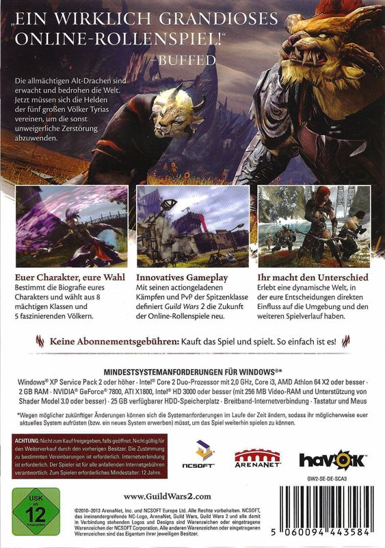 Guild Wars 2 cover or packaging material - MobyGames