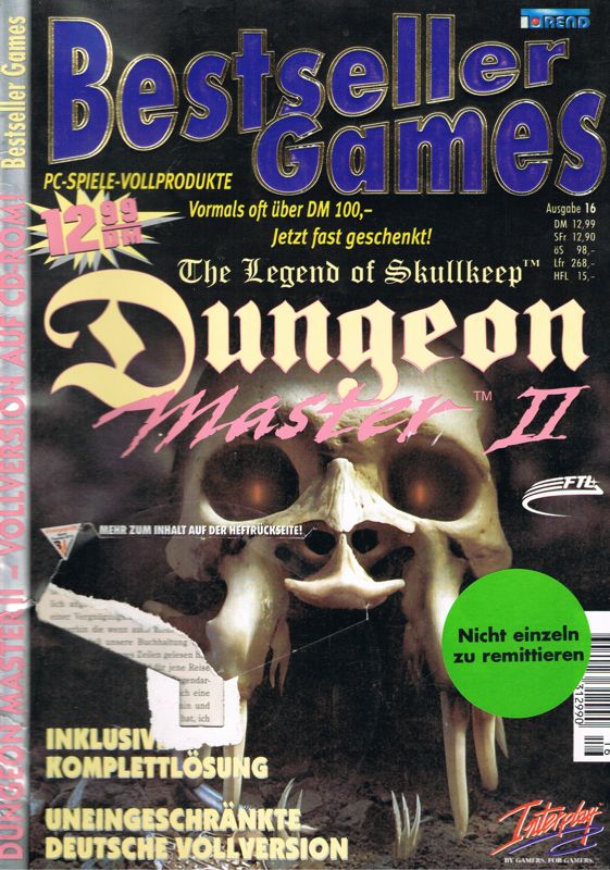 Front Cover for Dungeon Master II: Skullkeep (DOS) (Bestseller Games release)