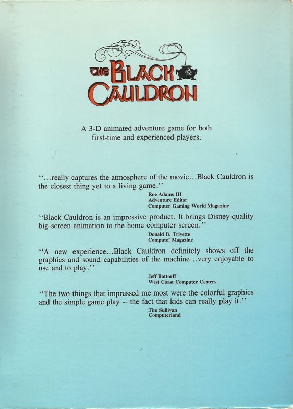 Inside Cover for The Black Cauldron (DOS): Left Flap
