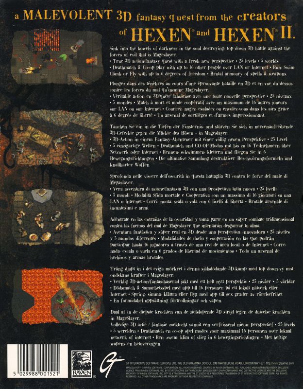 Back Cover for Mageslayer (Windows)