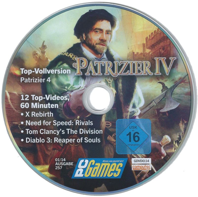 Media for Patrician IV: Conquest by Trade (Windows) (PC Games 01/2014 covermount)