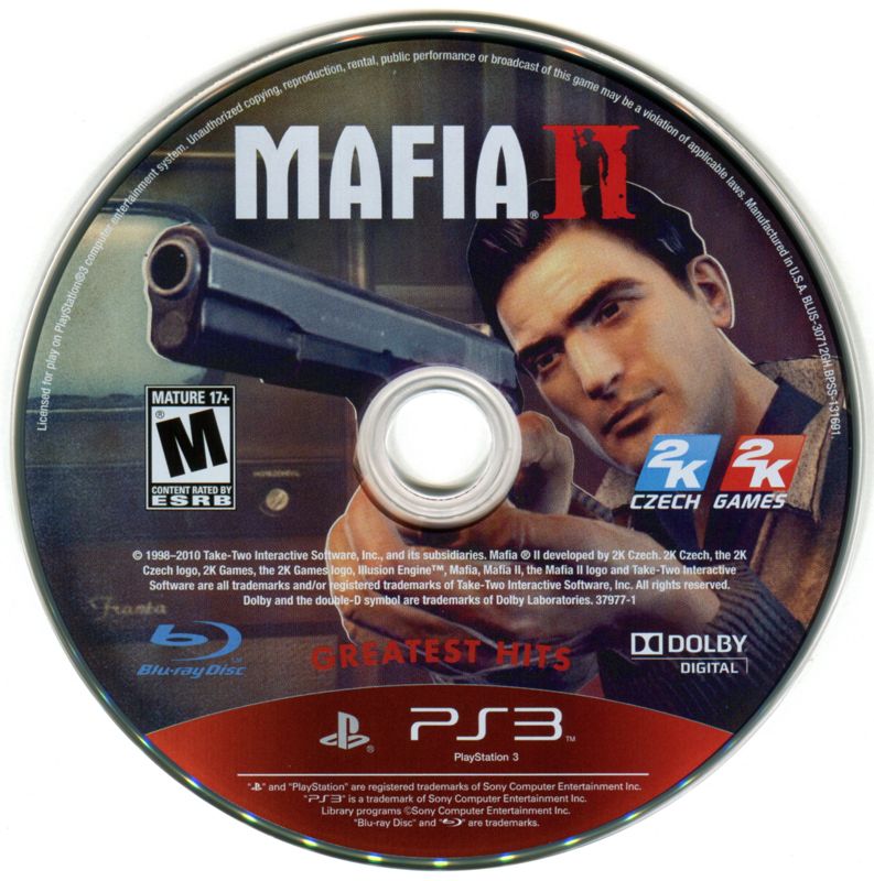 MAFIA II 2 PS3 SONY PLAYSTATION 3 COMPLETE MAP MANUAL 2K GAMES