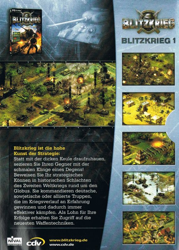 Other for Blitzkrieg: Anthology (Windows): Keep Case Blitzkrieg Back