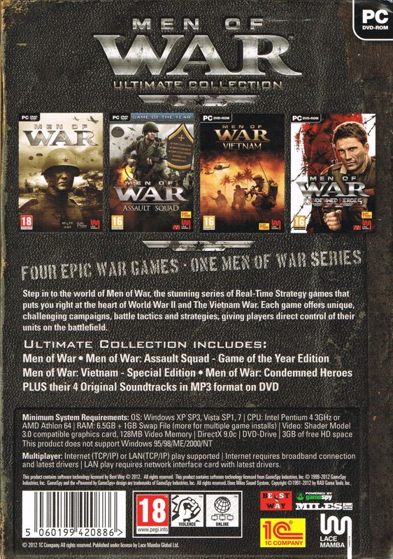 Back Cover for Men of War: Ultimate Collection (Windows)