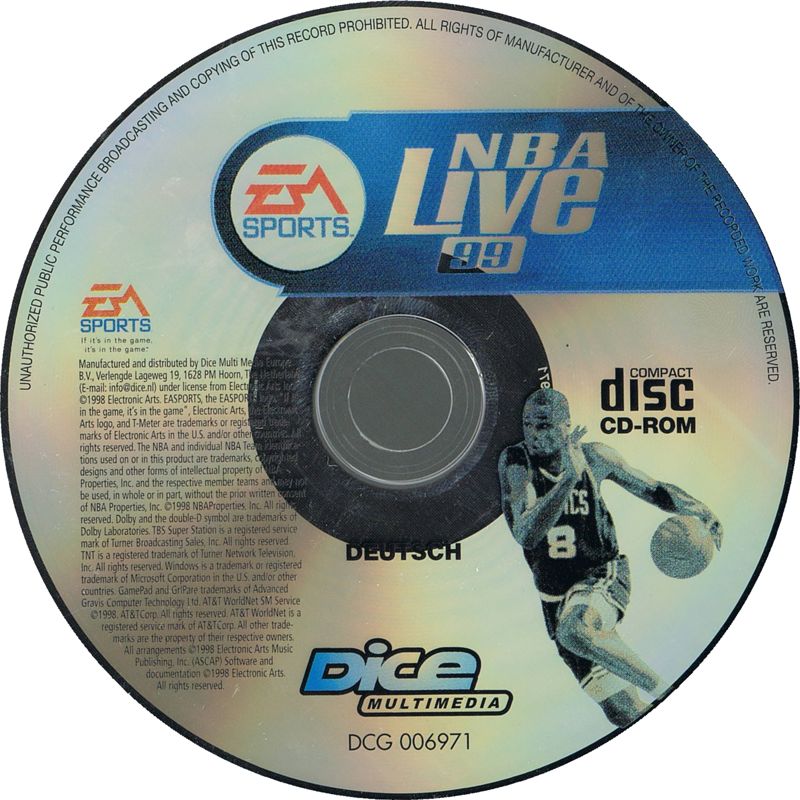 Media for NBA Live 99 (Windows) (Dice Multimedia release)