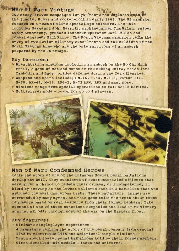 Inside Cover for Men of War: Ultimate Collection (Windows): Inside right