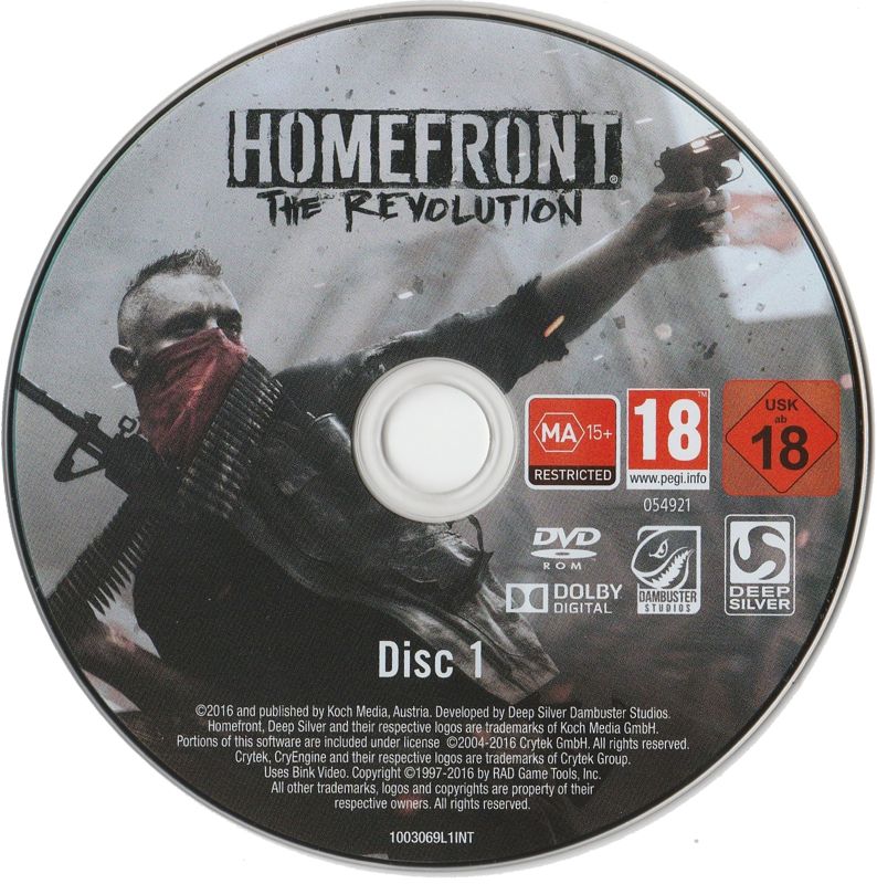 Media for Homefront: The Revolution - Revolutionary Spirit DLC Bundle (Windows): Disc 1