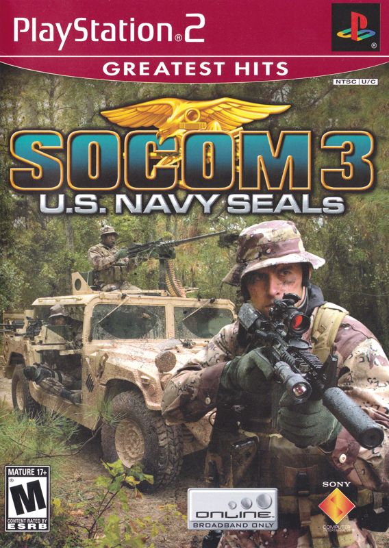 Front Cover for SOCOM 3: U.S. Navy SEALs (PlayStation 2) (Greatest Hits release)