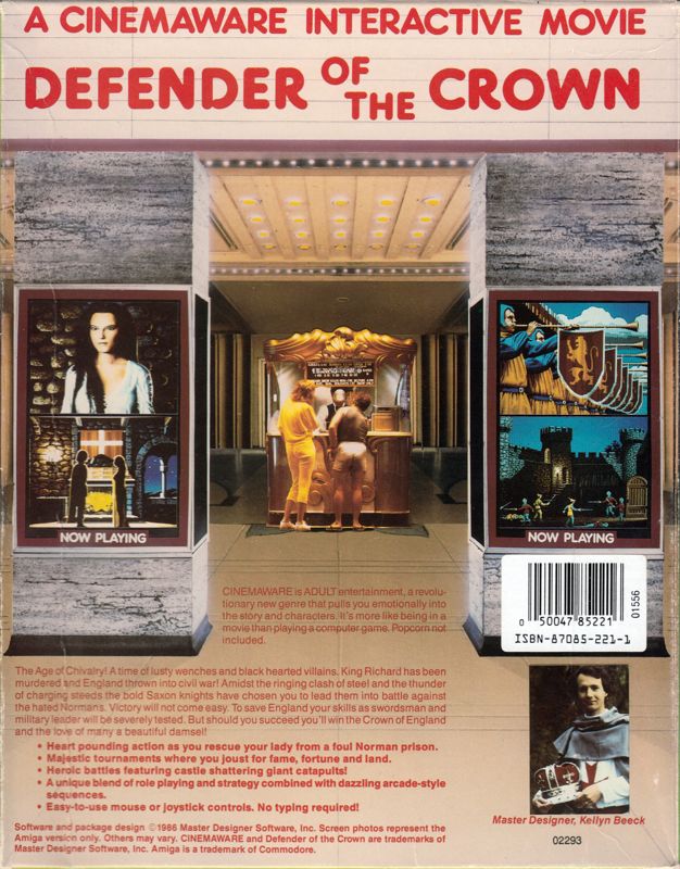 Back Cover for Defender of the Crown (Amiga)