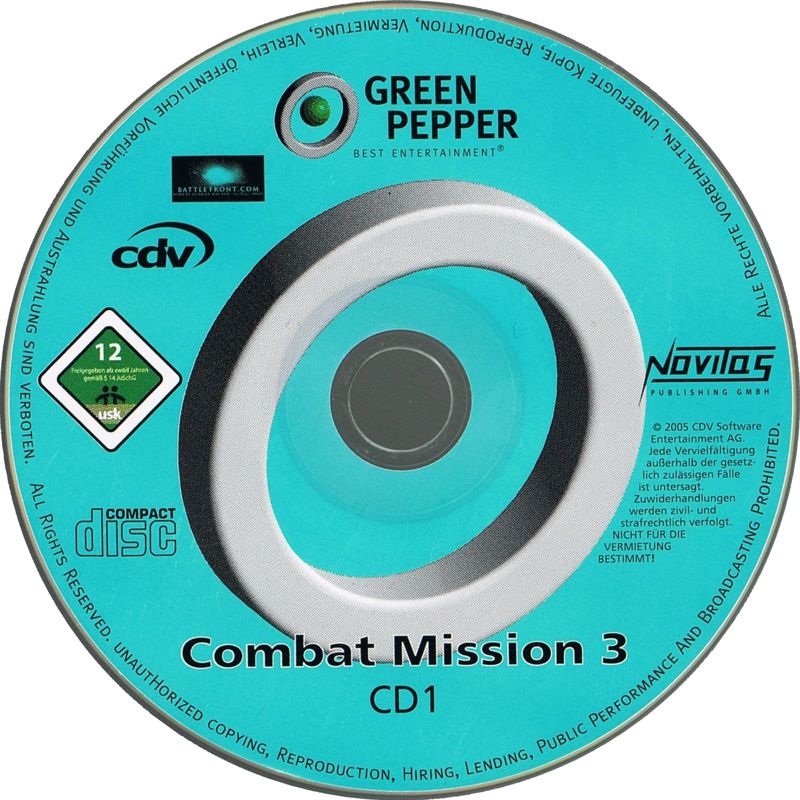 Media for Combat Mission 3: Afrika Korps (Windows) (Green Pepper release): Disc 1