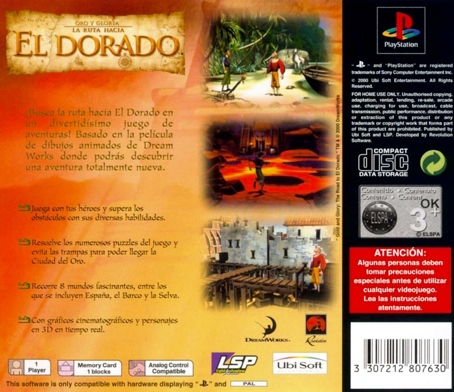Gold and Glory The Road to El Dorado cover or packaging material