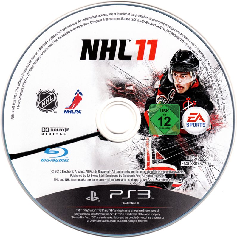 Media for NHL 11 (PlayStation 3)