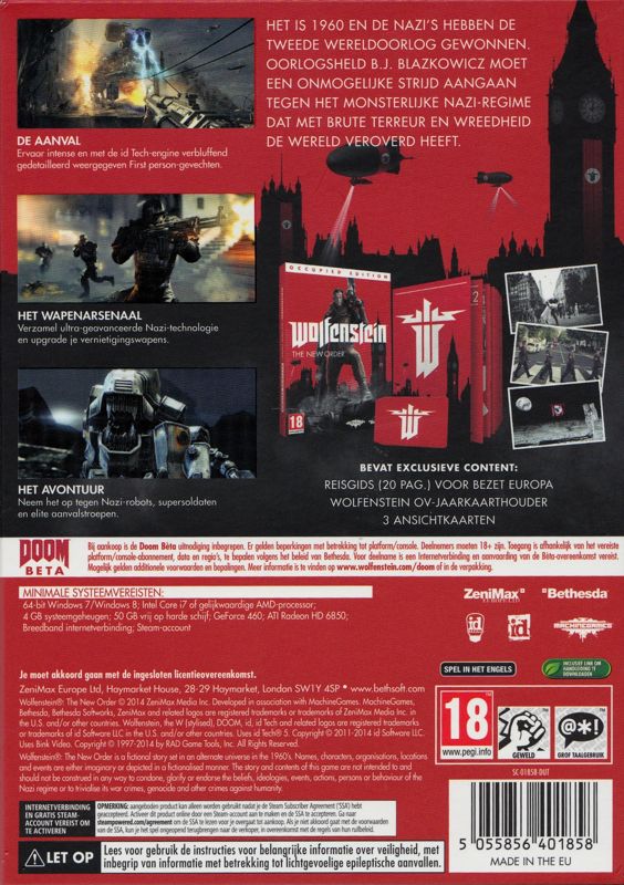 Wolfenstein: The New Order EU Steam CD Key