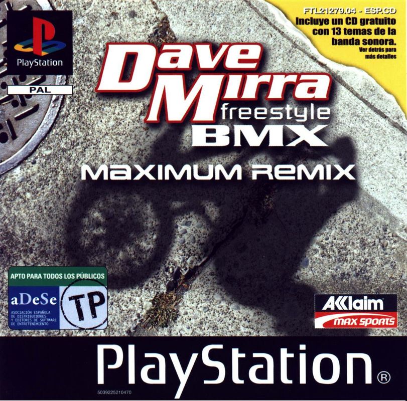 Front Cover for Dave Mirra Freestyle BMX: Maximum Remix (PlayStation)