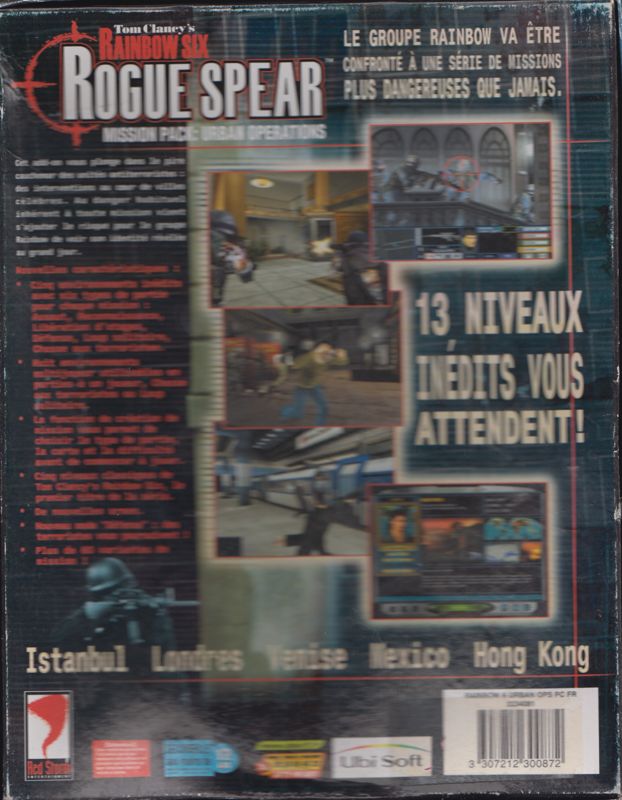 Back Cover for Tom Clancy's Rainbow Six: Rogue Spear Mission Pack - Urban Operations (Windows)