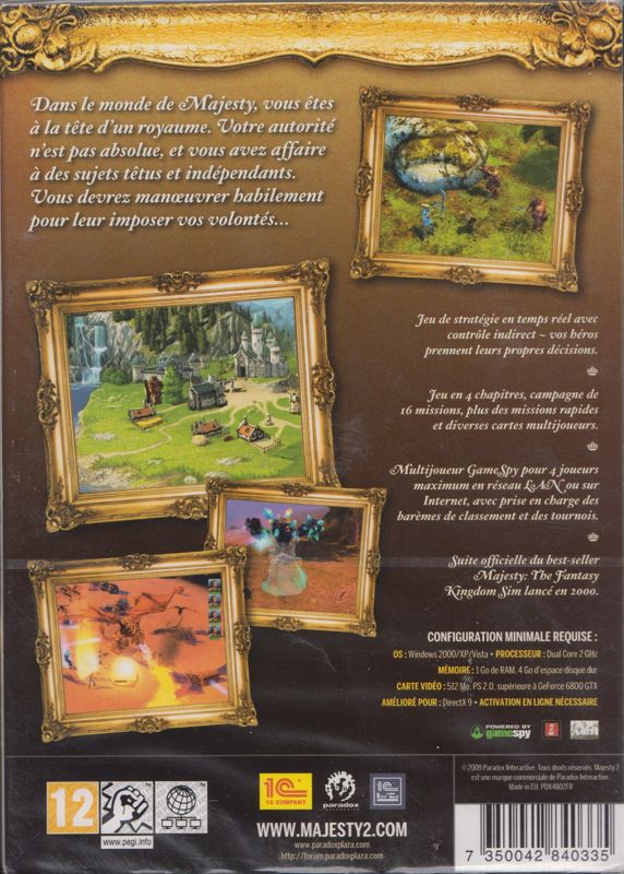Back Cover for Majesty 2: The Fantasy Kingdom Sim (Windows)