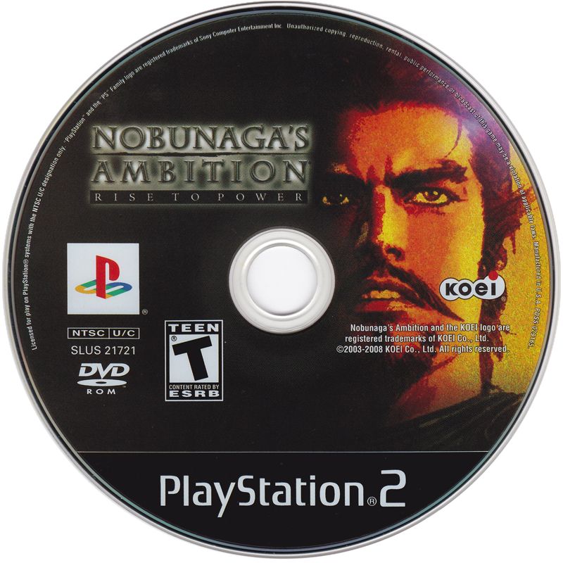 Media for Nobunaga's Ambition: Rise to Power (PlayStation 2)