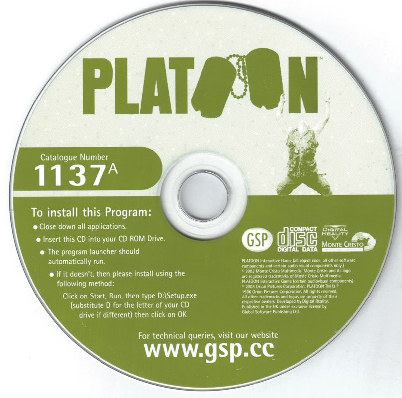 Media for Platoon (Windows) (GSP Budget release)