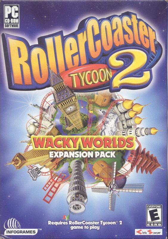Front Cover for RollerCoaster Tycoon 2: Wacky Worlds (Windows)