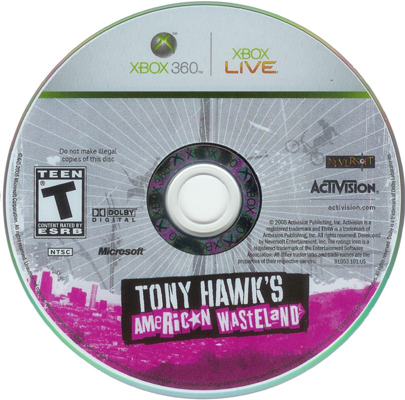 Media for Tony Hawk's American Wasteland (Xbox 360)