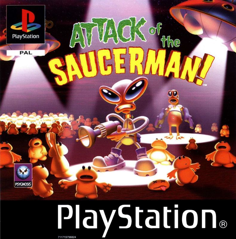 Front Cover for Attack of the Saucerman! (PlayStation)