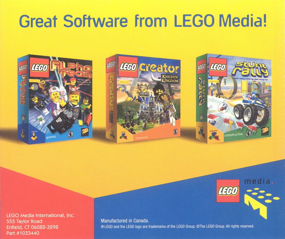 Other for LEGO Alpha Team (Windows): Jewel Case - Back