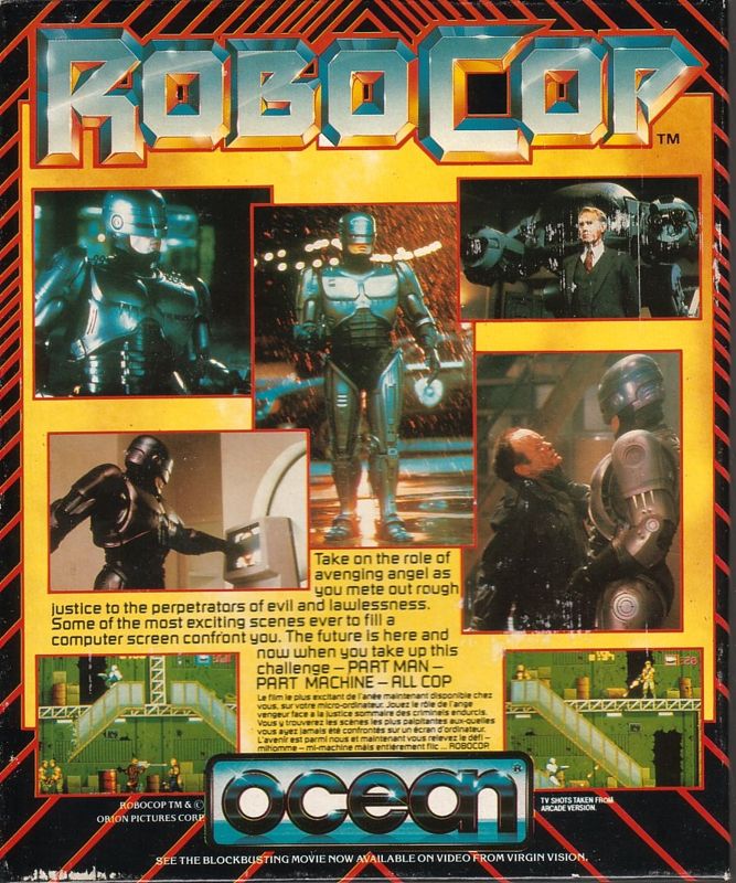 Back Cover for RoboCop (Commodore 64)