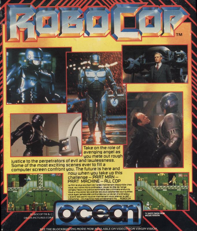 Back Cover for RoboCop (ZX Spectrum)