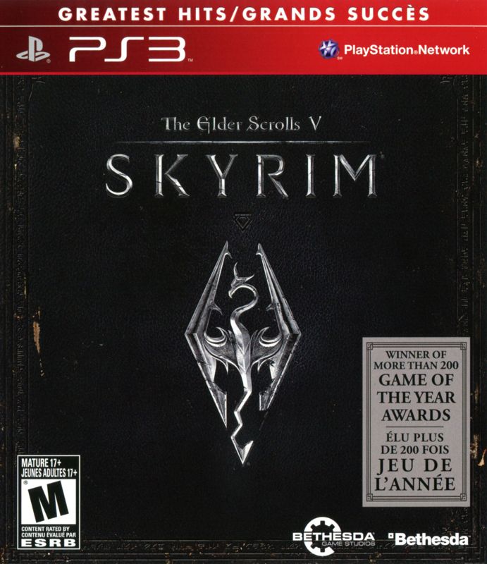 Front Cover for The Elder Scrolls V: Skyrim (PlayStation 3) (Greatest Hits release)