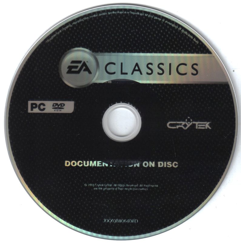 Media for Crysis: Maximum Edition (Windows) (Release with alternate documentation disc): Documentation Disc