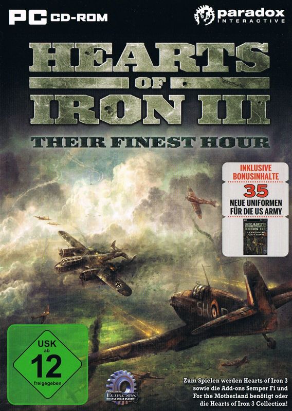 Front Cover for Hearts of Iron III: Their Finest Hour (Windows)