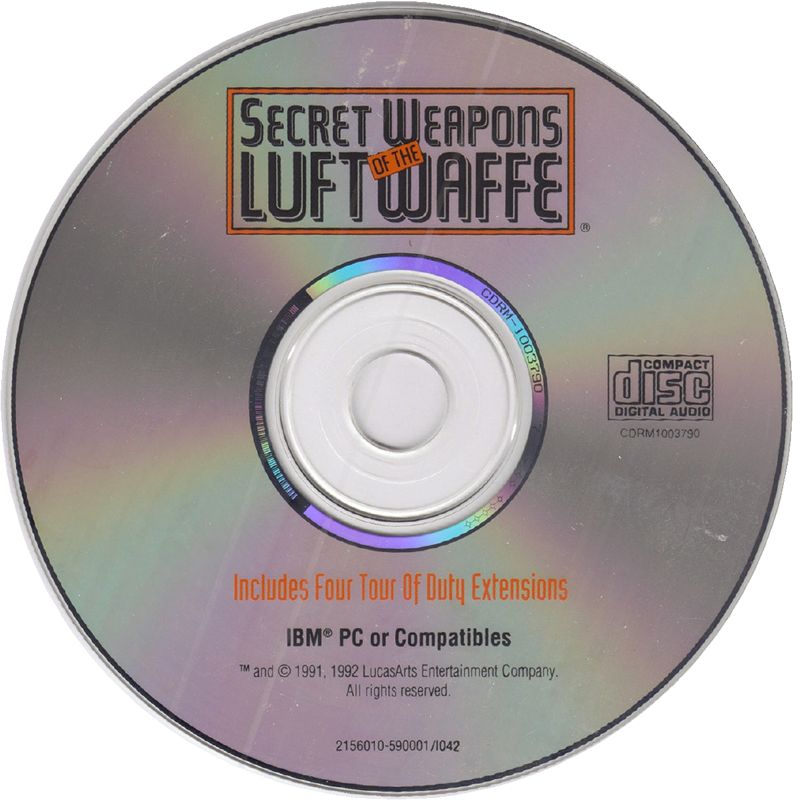 Media for Secret Weapons of the Luftwaffe (DOS) (CD-ROM release)