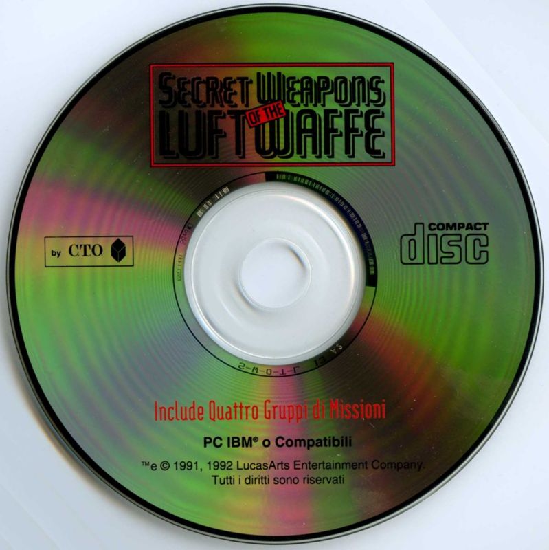 Media for Secret Weapons of the Luftwaffe (DOS) (Collezione CD-ROM by C.T.O. #3 (Black Label Series), DigiPak)