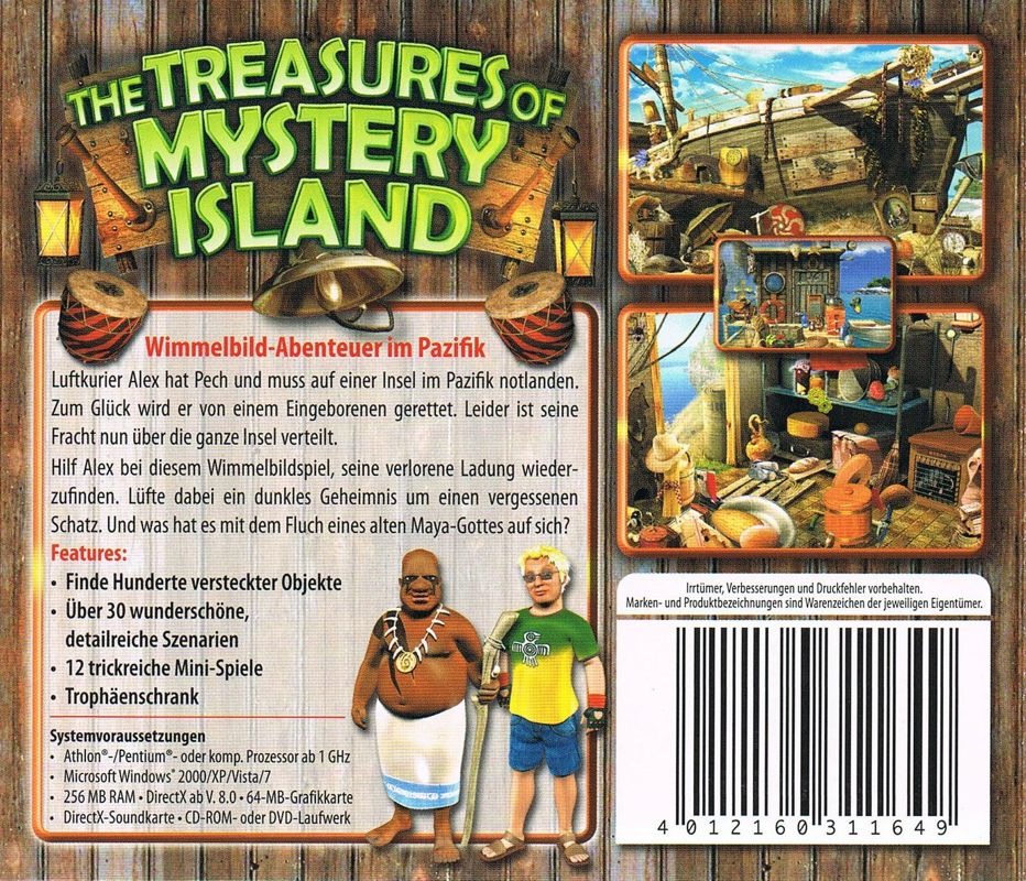 Back Cover for The Treasures of Mystery Island (Windows) (Software Pyramide release)