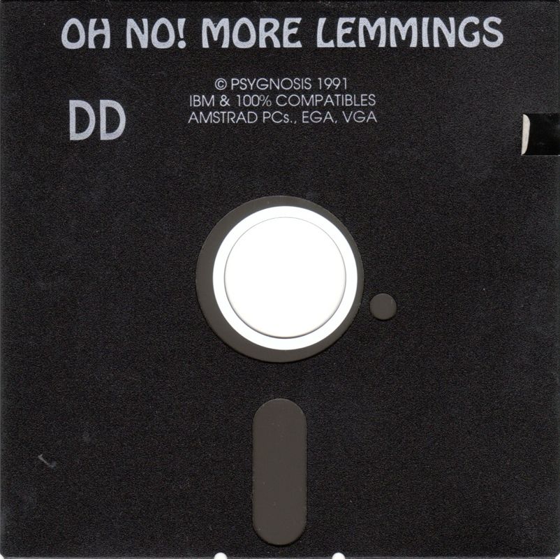 Media for Oh No! More Lemmings (DOS) (Add-on version): 5.25" Disk - Amstrad/EGA/VGA