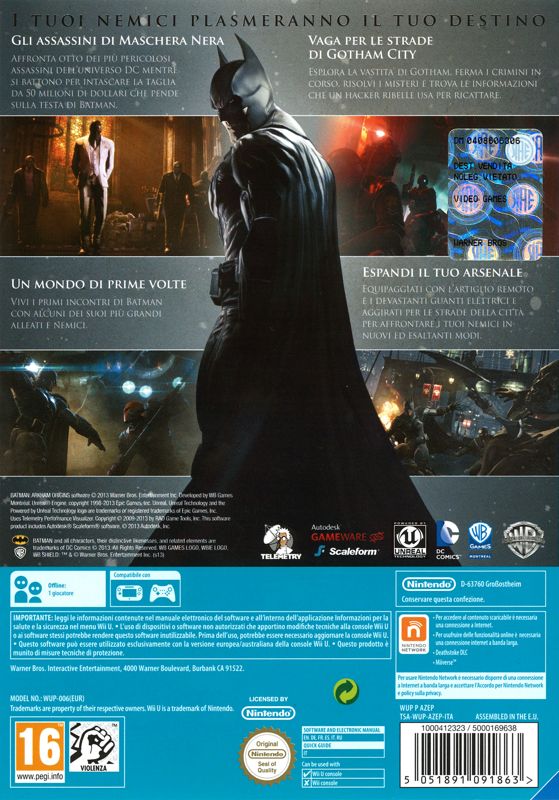 Batman: Arkham Origins cover or packaging material - MobyGames