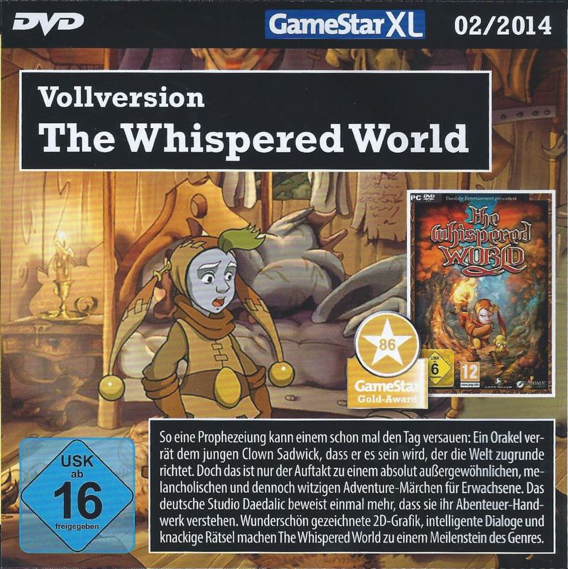 Front Cover for The Whispered World (Windows) (GameStar XL 02/2014 covermount)