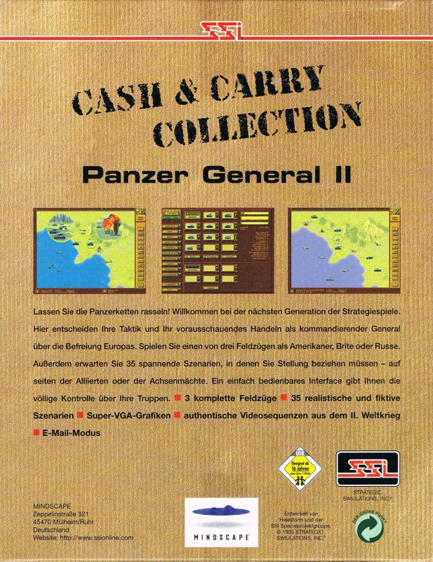 Back Cover for Allied General (Windows and Windows 3.x) (Cash & Carry Collection release)