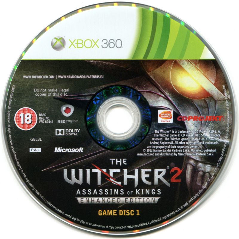 Media for The Witcher 2: Assassins of Kings - Enhanced Edition (Xbox 360): Disc 1