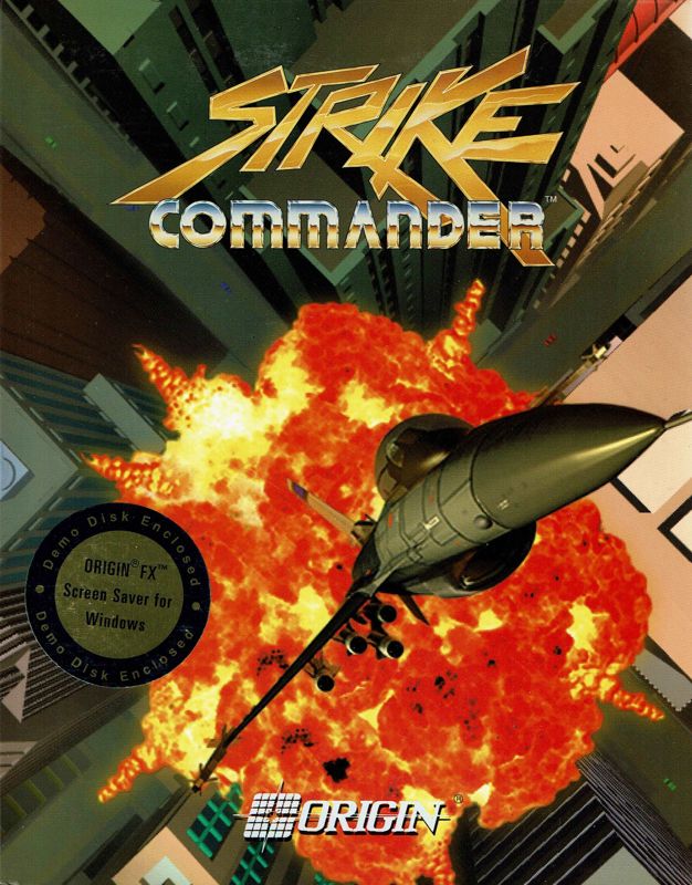 Front Cover for Strike Commander (DOS) (3,5'' Disk release)