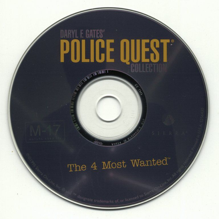 Media for Police Quest: Collection Series (DOS and Windows and Windows 3.x): The Four Most Wanted Disc
